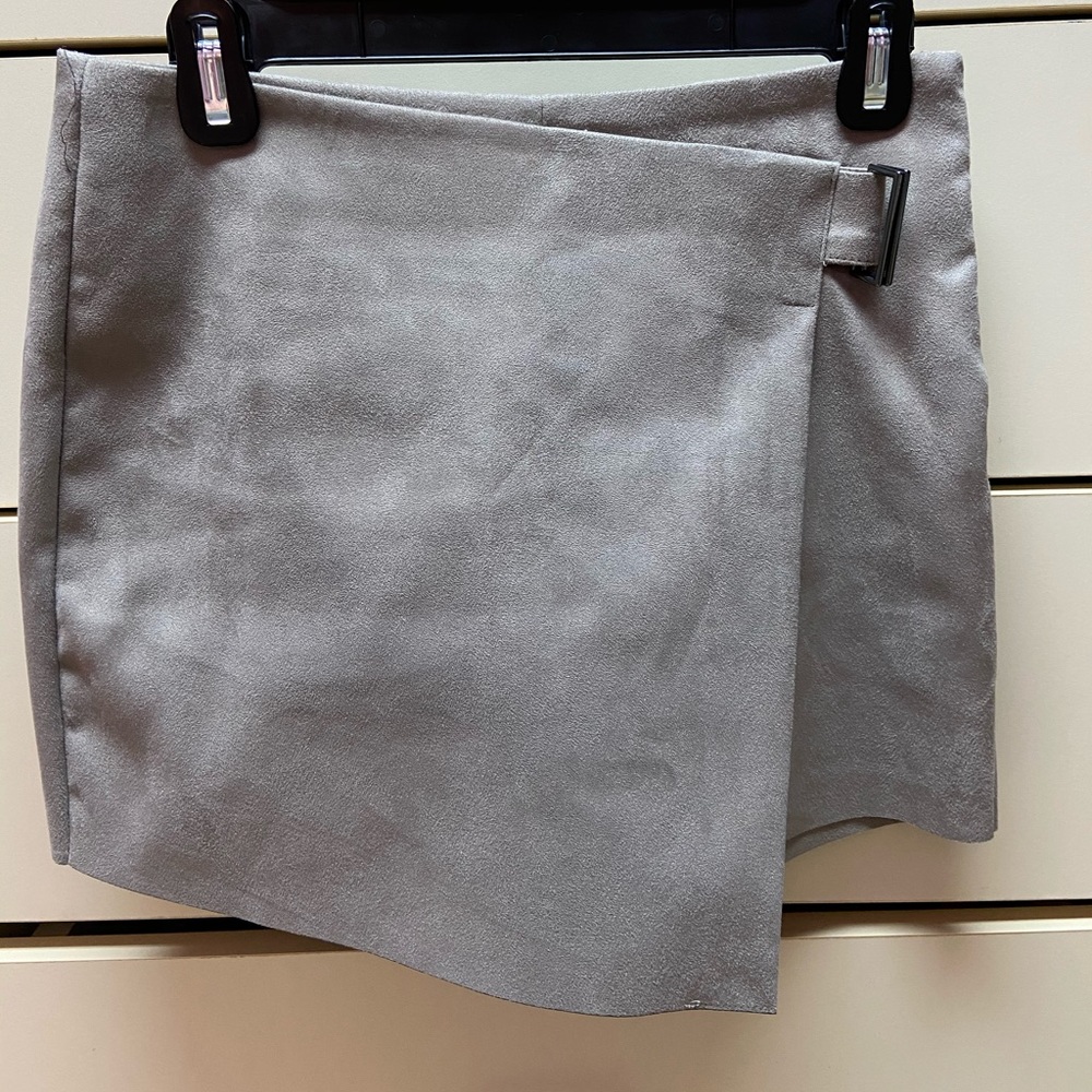 Zara Basic Collection Suede Skort - image 1